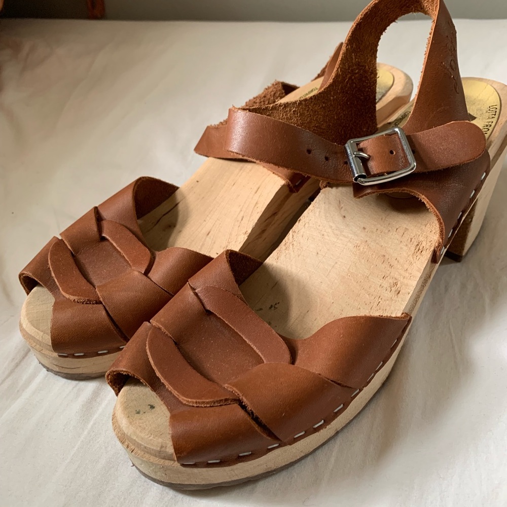 Lottas of Stockholm  mid heel clog sandals 38